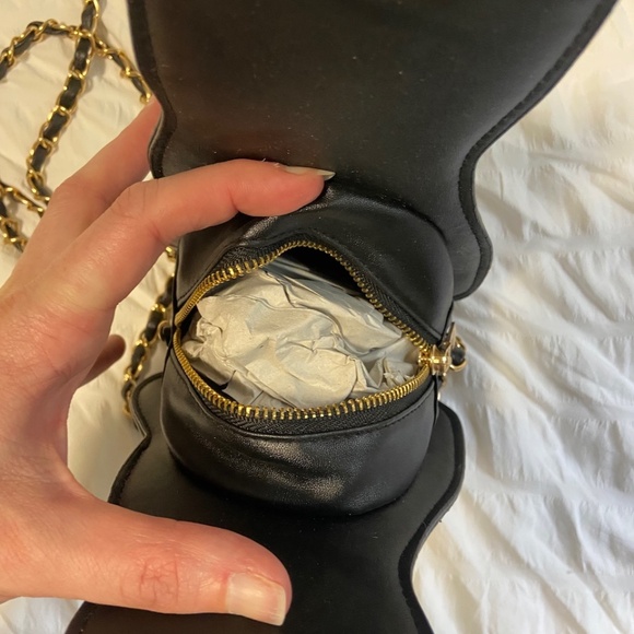 NWOT Faux Leather Black Cat Crossbody Bag - Picture 5 of 6